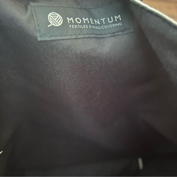 Sina Pearson Momentum Textiles Gray Ivory Plaid with Black Tote Bag NEW - Picture 5 of 11